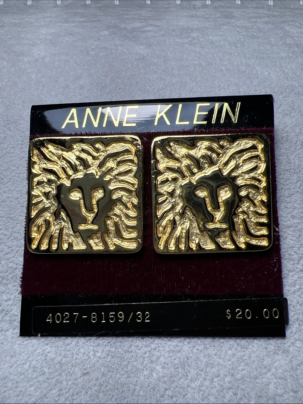 80s Anne Klein Lion Earrings NWT Vintage